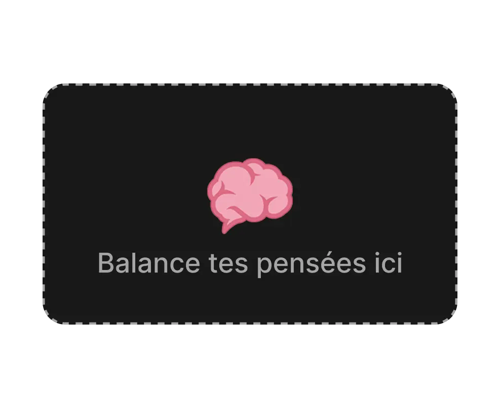 Icône représentant un brainstorming ou des notes