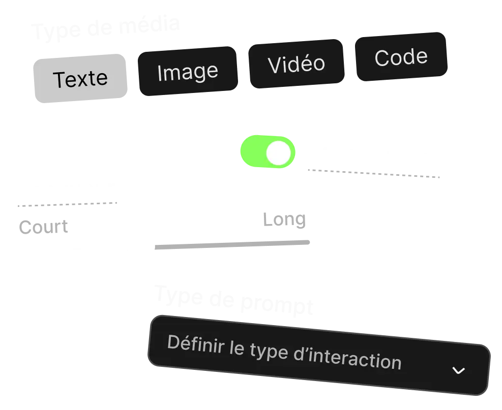Icône représentant des ajustements IA ou des curseurs